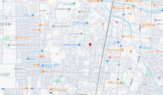 宇治市大久保町上ノ山　第1期　新築一戸建ての地図