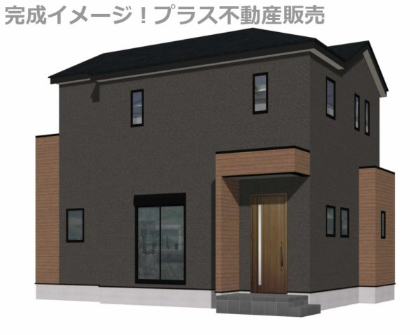 【外観】 | 福岡市早良区有田6丁目1期　1号棟（全2棟）【仲介手数料無料・0円】 | 完成イメージの外観パースです。