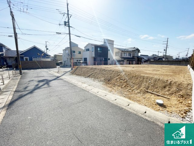 宇治市大久保町上ノ山　第1期　新築一戸建ての前面道路含む現地写真|周辺は落ち着いた街並みの住宅地！子育てがしやすい住環境です！まだ未完成ですが、現地でしかわからない事もございます。是非一度ご覧ください。