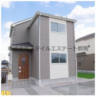 ハートフルタウン渋川市石原348番　A号棟の外観：施工例|渋川市石原に新築住宅を建築中です。こちらの写真は施工例になりますので参考としてご覧ください。お客様のご都合に合わせて同仕様の物件もご見学頂けます♪
お気軽にお問合せ下さい。