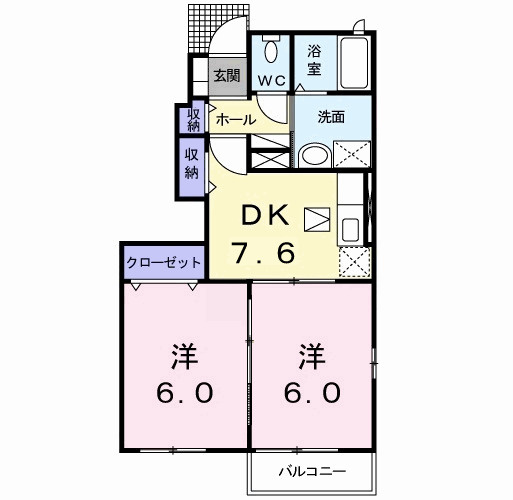 プラシードβの間取り