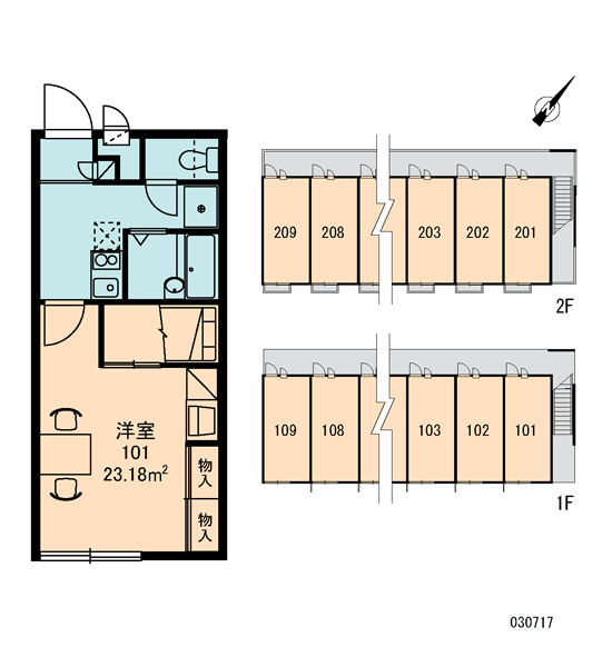 レオパレスメゾン神立Bの区画図|画像9