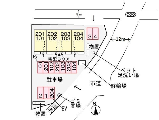 サンピラーの駐車場
