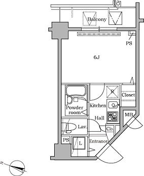 新品家具付きマンション広尾17(KaGood東京)の間取り|※間取りと異なる場合は現状を優先します。