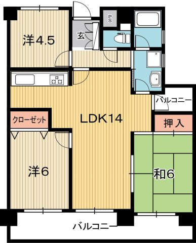ダイアパレス中宝永町の間取り