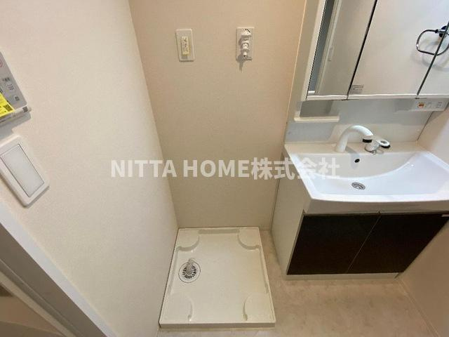 辻が花の洗面所|室内洗濯機置き場ももちろんあります◇