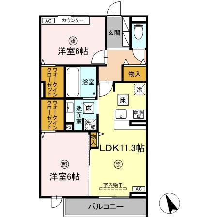 リアン朝霧の間取り