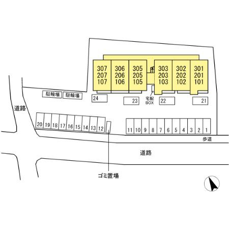 リアン朝霧の区画図