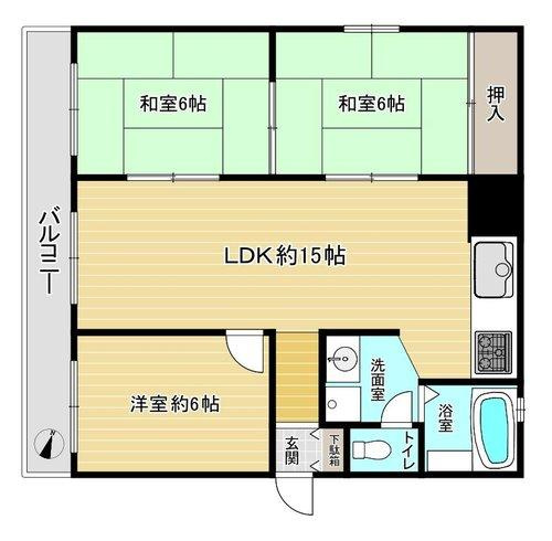 六甲ロイヤルの間取り|◇令和2年3月リフォーム履歴有り