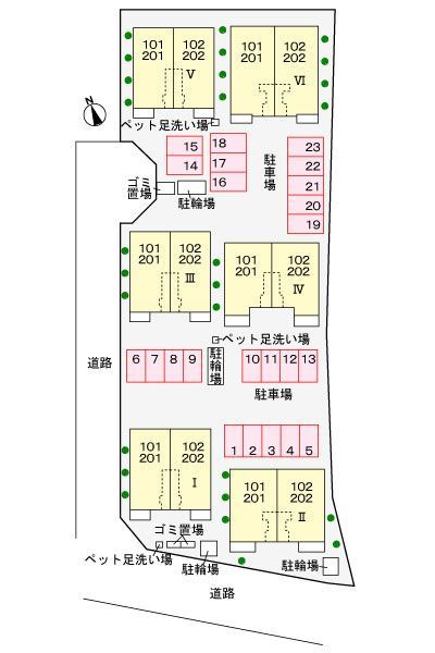 サン　スクエア　Ⅱの区画図