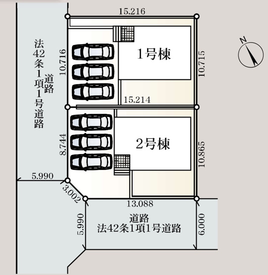 【区画図】 | 本庄市小島第6   クレイドルガーデン　新築戸建　全2棟　1号棟 | 
