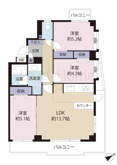 【間取り】 | 朝日マンション大崎