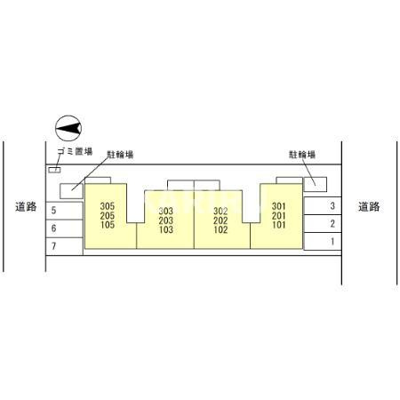 ラ・メェール鶴見の区画図