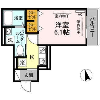 【間取り】 | フレッチェ・ボスコⅣ（4） | 1K
