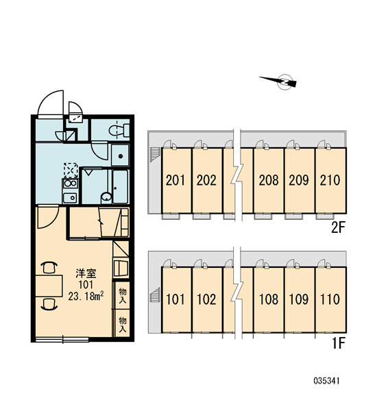 レオパレスベルセフォネの区画図|画像3