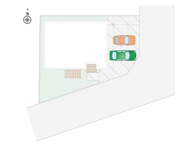 【区画図】 | 新築　前橋市青柳町　9号棟 | 9号棟　区画図　南側接道幅員約6ｍ　東側接道幅員約6ｍ