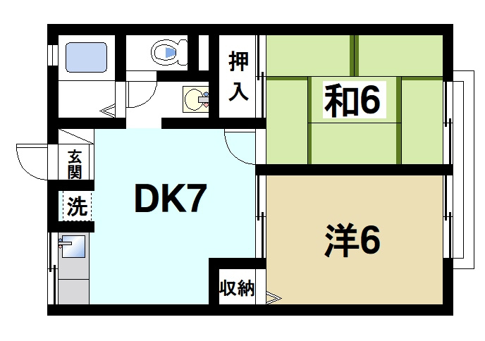 三条大路Sマンションの間取り|家族やカップルさんにおススメの間取りです
