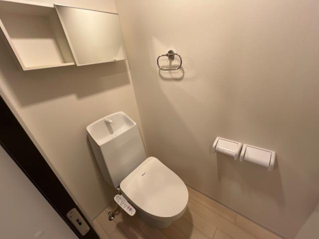 川口市大字道合字久保前　アパート新築工事のトイレ|シャワー付トイレ（イメージ）