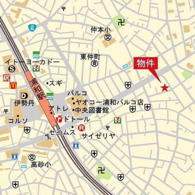 トレステージ浦和の地図