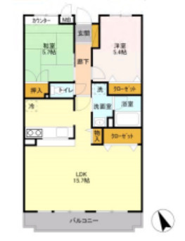セルリア春日部Bの間取り