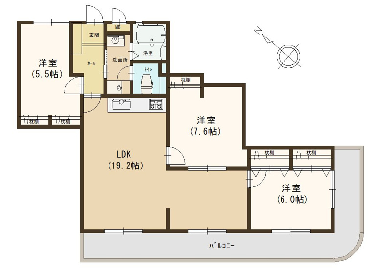 【間取り】 |  アムール堤☆仲介手数料無料☆
