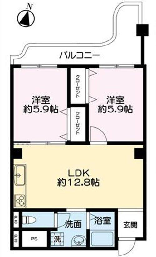 エステート岡本の間取り