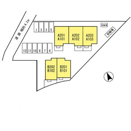 グレース・メゾン B棟の区画図