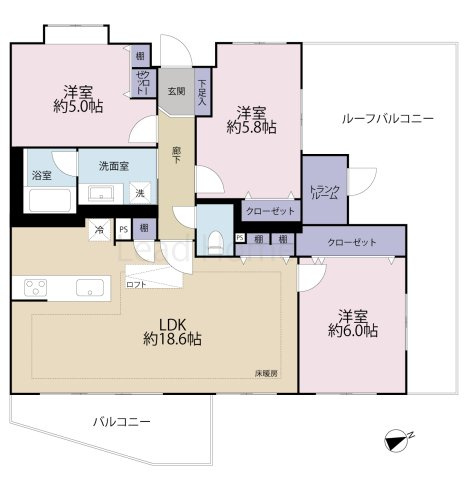 【間取り】 | テラッツァ祖師ヶ谷大蔵