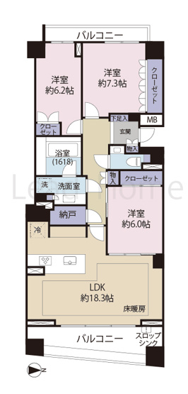 【間取り】 | パークコート砧イースト