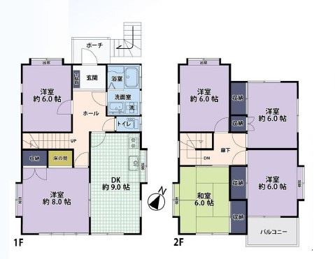 川越市川鶴中古戸建の間取り