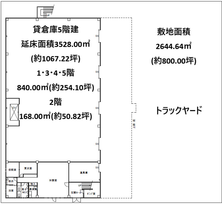 神戸市東灘区住吉浜町貸倉庫517万円の区画図