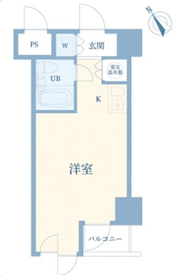 【間取り】 | グローリア駒込 | 南西向きのお部屋なので、陽当たり良好です！