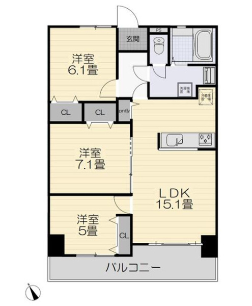 【間取り】 | アーベインルネス大手町☆仲介手数料無料☆