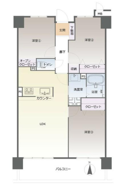 【間取り】 | アーサー福重リバーコート☆仲介手数料無料☆