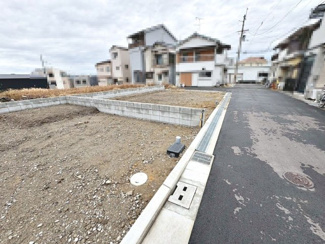 【前面道路含む現地写真】 | 楢葉　売土地　全４区画 | コープまで徒歩１２分！万代まで徒歩１７分！サボイ味道館まで徒歩１８分！毎日のお買い物に便利ですね！その日の特売日などでスーパーを選べますね♪