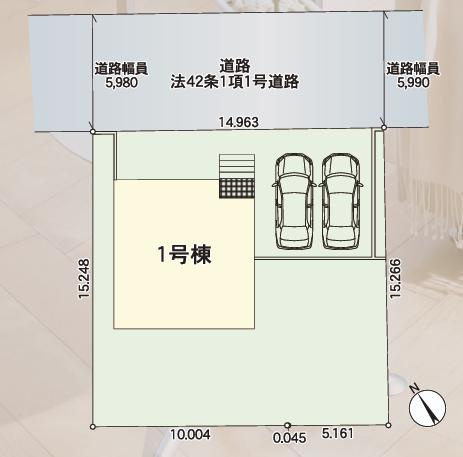 水戸市笠原町第6　新築戸建の区画図