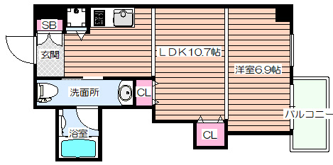【間取り】 | クリスタルブライト天満橋リバーサイド