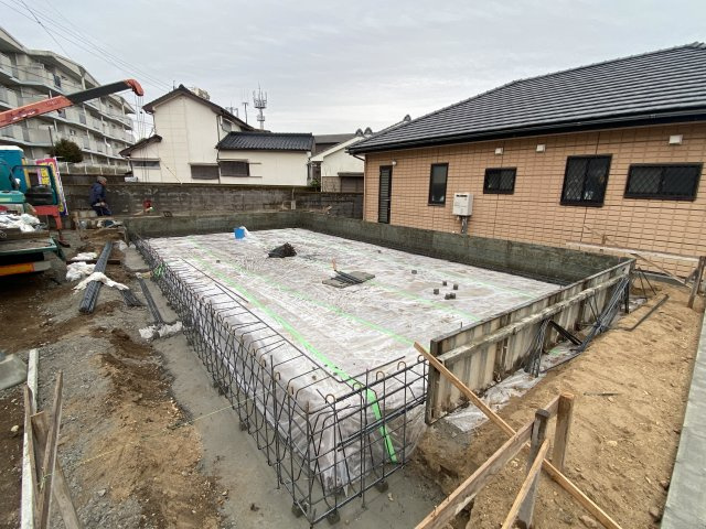 東坂元2丁目　S-pacioの外観|基礎工事中！令和8年2月6日撮影