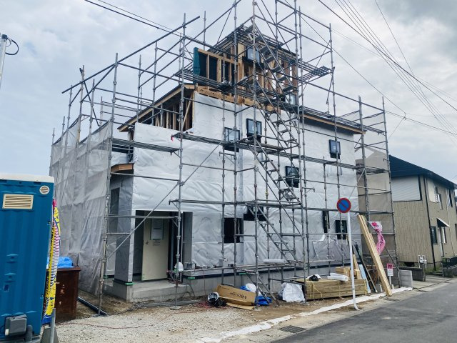 東坂元2丁目　S-pacioの外観|外壁工事中です！令和8年4月17日撮影