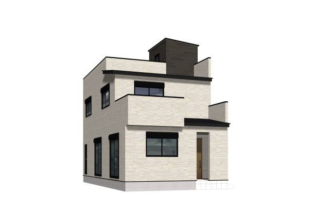 東坂元2丁目　S-pacioの外観パース|外観予想図　建築中でもご案内できます☆お気軽にお問い合わせください(*^▽^*)
