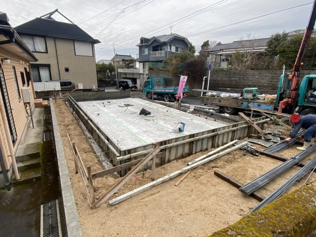 東坂元2丁目　S-pacioの外観|基礎工事中！令和8年2月6日撮影