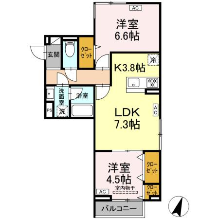 【間取り】 | セレスティア中央 Ⅱ