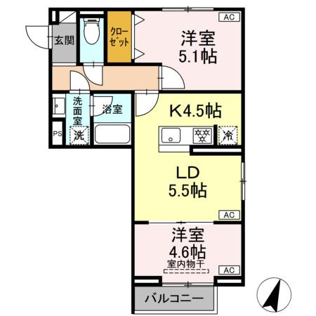 【間取り】 | セレスティア中央 Ⅱ