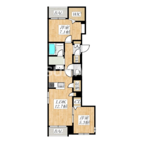 グラン浦和の間取り|南向きのお部屋です☆