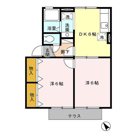 ウィルモア輝 A棟の間取り