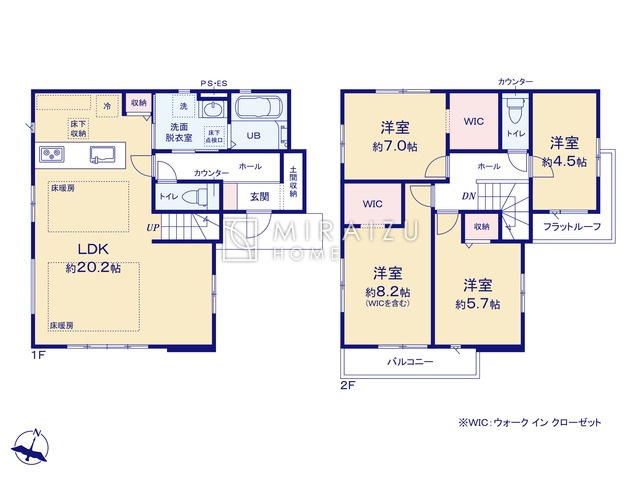 【間取り】 | 陽の光をたっぷりと浴びながら気持ち良く生活が出来ます。夢のマイホーム、夢ではなく実現出来ます！見学・ご相談等、お気軽にご連絡下さい。