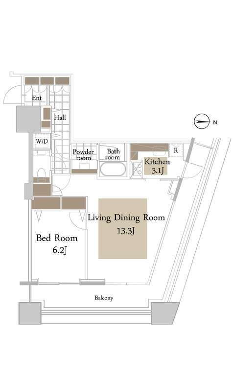 コンシェリア西新宿TOWER'S WESTの間取り