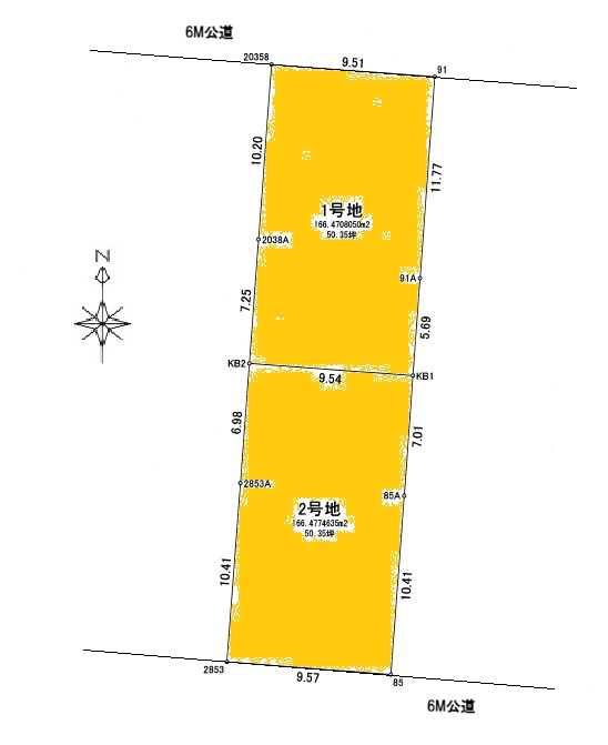 西脇市上野土地１号地（北向き）
