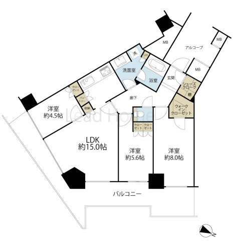 【間取り】 | キャピタルマークタワー