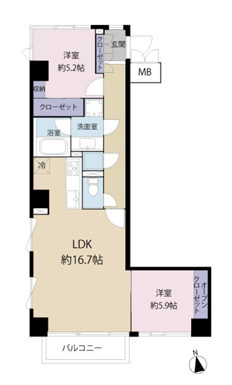 【間取り】 | グランドメゾン麻布十番館
